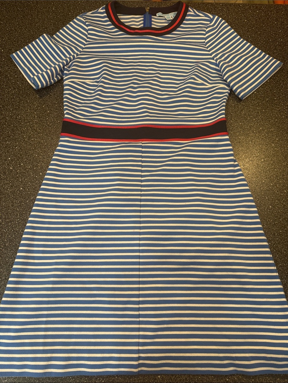 Draper James Navy, Light Blue and White Striped Dress - size Medium